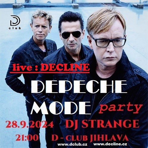 Plakát: Depeche Mode Party, Jihlava, 28.9.2024