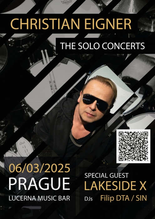 Plakát: Christian Eigner: The Solo Concerts, Praha, 6.3.2025