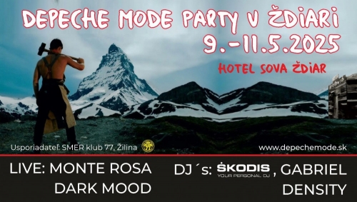 Plakát: Depeche Mode Party v Ždiari, Ždiar, 9.5.2025